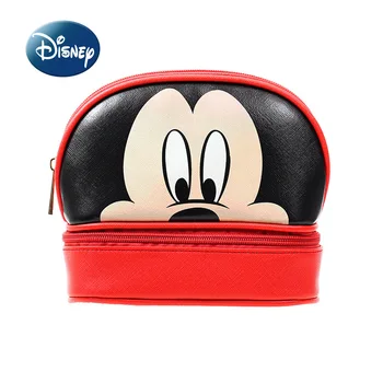 Disney Mickey Naujas Makiažas Maišelį Prabangos Prekės ženklo Moterų Makiažas Maišelį, Didelės Talpos Animacinių filmų Mados Nešiojamų Makiažas Maišelį Saugojimo Krepšys