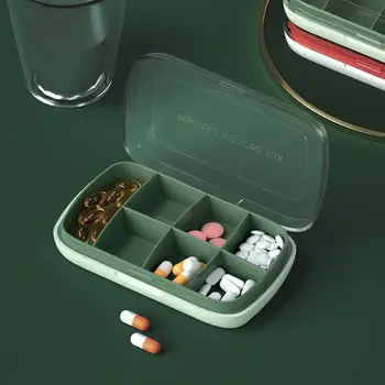 Dėžutė Kapsulių Konteinerių Sveikatos Priežiūros Savaitės Tablečių Laikymo Dėžutė Vitamino Organizatorius Medicina Tablet Balionėlis Tabletes Atveju