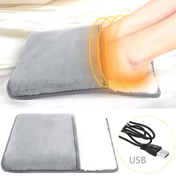 Elektrinis Pėdų Šilčiau Šildytuvas USB Šildymo kilimėlis Pėdų Padengti Šilčiau Kojų Šlepetės Šildymo Pagalvėlė Žiemos Pastovios Temperatūros Prekes