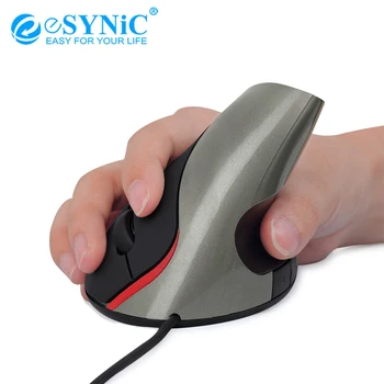 eSYNiC Vertikalus Pelės savarankiška, Pelės 1000DPI Už Ergonomiškas Dizainas Su 4 Mygtukais Ir 1 Ratuku PC