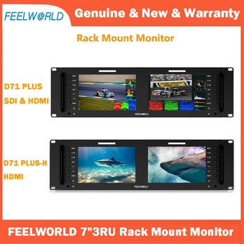 FEELWORLD D71 PLIUS D71-H PLIUS du 7 Colių 3RU SDI HDMI Rack Mount Ekranas IPS Full HD 1 920 x 1 200 su Signalo LUT