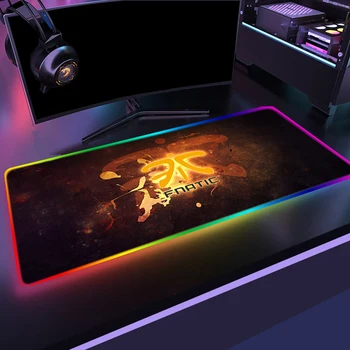 Fnatic Komanda Kilimėlis RGB Pc Gaming Mouse Pad League of Legends Žaidėjas Klaviatūros Stalas Kilimėlis Mausepad Valorant Varmilo Pelių Kompiuteris