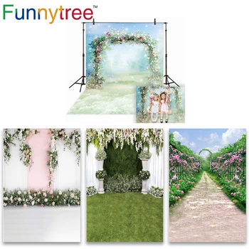 Funnytree gėlių arka pavasario Vestuvių fonas rėmo weddding photocall boda photozone fotostudijos fono Apdailos Reklama