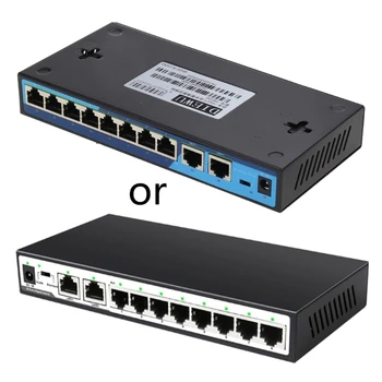 Gigabit - POE Switch 10 Port Ethernet Switch 120W 8 Port 1000Mbps +2 Uplinks su Power Plug and Play Išrinkimo