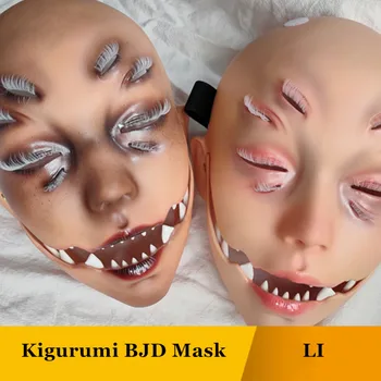 (GL LI)Dervos, Pusė Galvos Vyrų Berniukas Kigurumi BJD Kaukė Japonų Anime Cosplay Vaidmuo Žaisti Crossdressing Lėlės Kauke