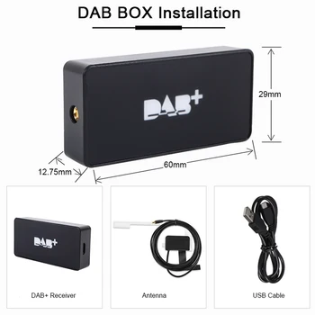HD DAB+ Modulis Langelį USB Automobilinis Skaitmeninis Radijo Imtuvas, Skirta 