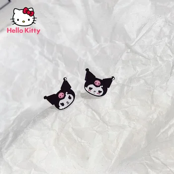 Hello Kitty Kuromi Papuošalai, Aksesuarai S925 Sidabrinė Adata Auskarai Ausies Įrašus Be Pervėrė Paprastas Mielas Priedai