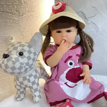 Imituojamas Atgimsta lėlės visą klijai gali patekti į vandenį maudytis kūdikis valgyti piršto lėlė mergaitė žaislą dovanų