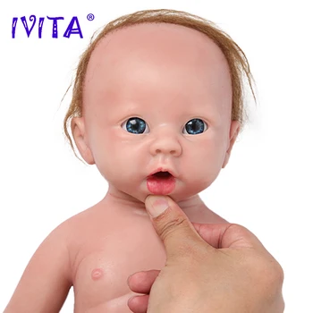 IVITA WG1519RH 48cm 3700g Silikono Reborn Baby Lėlės Realus Naujagimiui Tikroviška Odos Minkštas Mergina Lėlės Vaikams Bebe Žaislai