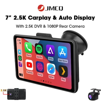 JMCQ 7 colių 2.5 K DVR & 1080P Galinio vaizdo Kamera Universalus Belaidis Carplay ir 