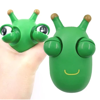 Juokinga Obuolio Sprogo Išspausti Žaislas Žalia Akių Caterpillar Žiupsnelis Suaugę Vaikai Įtempių Fidget Žaislas Kūrybos Išskleidimo Žaislas J143