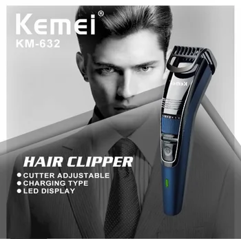 KEMEI Plaukų Clipper KM-632 - Reguliuojamas Pjovimo Galvutė Asmeninį Kirpimo Žirklės Vyrų HairCuttingMachine