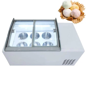 Komercinė Ledų Ekranas Kabineto Šaldytuvas Komercinės Kiaušinių Roll Cone Ledai Ledai Saugojimo Mašina 190W