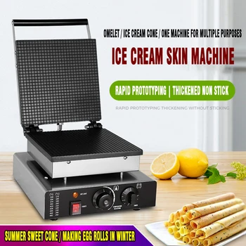 Komercinė Ledų Odos gamybos Mašinos Kiaušinių Kūgio Saldus Cilindrų Traškūs Pliurpalas Maker Krosnis Ne klijuoti