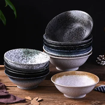 Kūrybos Japonų keramikos indai greitai paruošiamų makaronų dubenį ramen dubenį namų sriubos dubenėlį makaronų dubenį retro keramikos dubuo didelis dubuo