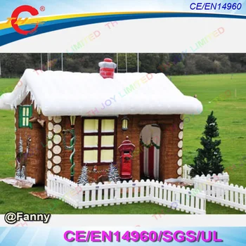 laisvo oro laivo iki durų! Kalėdinė dekoracija pripučiami namas produktų,4x3 m milžinišką Pripučiamą Santa Grota pripučiami santa namas