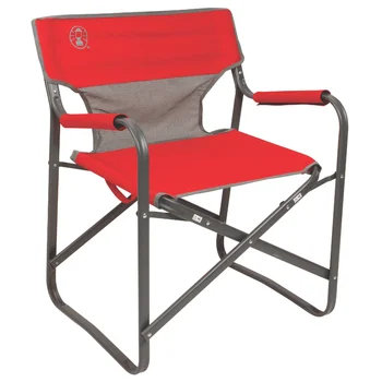 Lankstymo Suaugusiųjų Denio Kėdės Raudona Aušinimo Mesh Atgal Tvirtas Plieninis Rėmas Patogi Paminkštinta Ginklų Lauko Paplūdimio Kėdės, Baldai