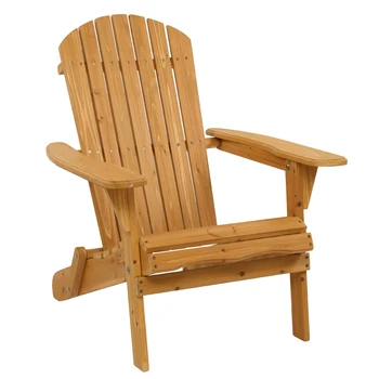 Lauko Baldai, Sodo Nešiojamas, Sulankstomas Eglės Medinės Kėdės Paplūdimio Medienos Lankstymo Adirondack Kėdė Natūrali Geltona
