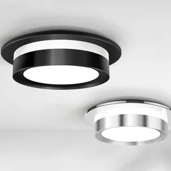 LED lubų šviesos juoda sidabrinė įterptųjų namų lubų net raudona dėmesio skylę lemputė 7w / 9w / 12w / 15w / 18w