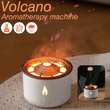 Liepsnos Vulkanas Drėkintuvas Aromato Difuzorius Ultragarso Rūkas Maker Fogger LED eterinis Aliejus Gaisro Medūzos Difuzorius Kvepalų Namų