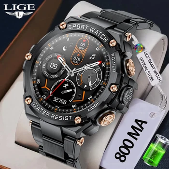 LIGE 800mA Naujas Smart Watch Vyrai Lauko Sporto, Sveikatingumo Apyrankė 
