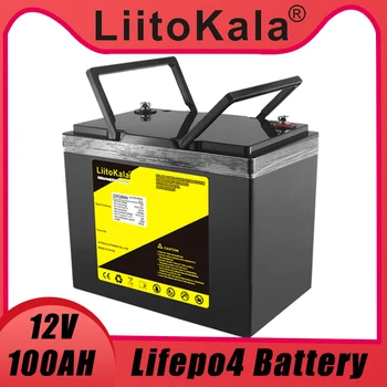 LiitoKala 12.8 v 100AH lifepo4 baterija Pradėti transporto priemonės prasidėti automobilio keitiklio Golfo krepšelį UPS, Buitinių prietaisų Inverter +14.6V20A