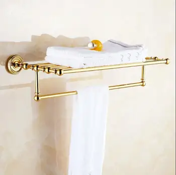 mados Aukštos kokybės sienos montuojamas žalvaris medžiaga aukso baigė Vonios Aksesuarai viešbučio rankšluosčių džiovykla rankšluosčių lentynos