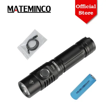 Mateminco T01S EDC 21700 Baterija 3500lm Tipas-C USB-C Įkrovimo Lanterna Taktinis Žibintuvėlis High Power LED Žibintuvėlis