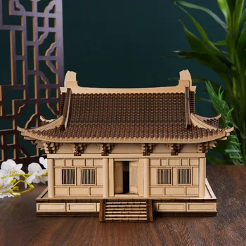 Mediniai Tenon ir Tenon Stereoskopinis Modelių Senovės Kinų Stiliaus Pastatų Yra Sunku Surinkti Dekoratyvinis Vienetų
