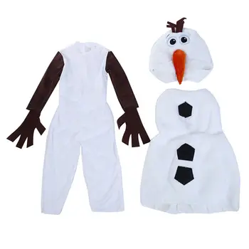 Mergina Halloween Kostiumai Vaikų Nežiūriu Deluxe Pliušinis Žavinga Olaf Cosplay Bamblys Mėgstamą Animacinį Filmą Sniego Šalis Dress aukštyn