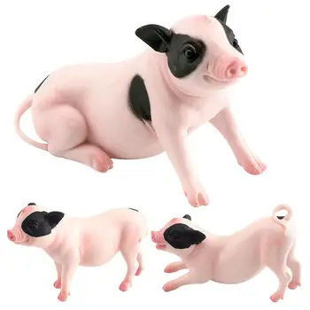 Miniatiūrinės Kiaulės Figūrėlės Ūkio Gyvūnų Žaislas Realus Kiaulių Skaičius Figūrėlės Surinkimo Playset Žaislas Gimtadienio Dovanos Goodie Bag