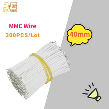 MMC wire, 2 kartos neoninis ženklas accessaries balta ryšys, balta viela 40mm ilgio 0,1 mm skersmens led juostelių sujungimo laidai