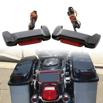 Motociklo LED Saddlebag Dangčio Spoileris Komplektas Harley 