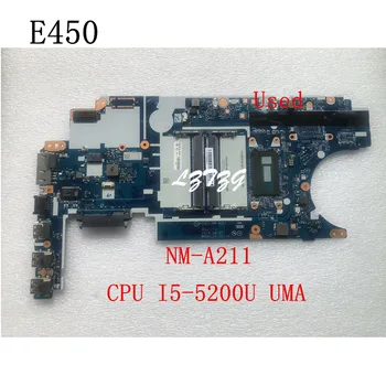 Naudotas Lenovo ThinkPad E450 E450C Nešiojamas Plokštė NM-A211 CPU I5-5200U UMA FRU 00HT652 00HT653