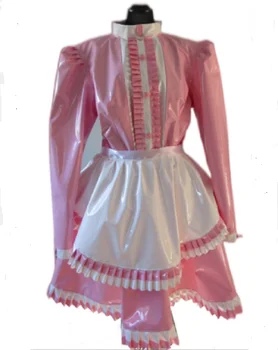 Nauja seksuali rakinama rožinė girly suknelė seksualus girly suknelė cosplay gotikos tarnaitė vienodas užsakymą helovinas kostiumas