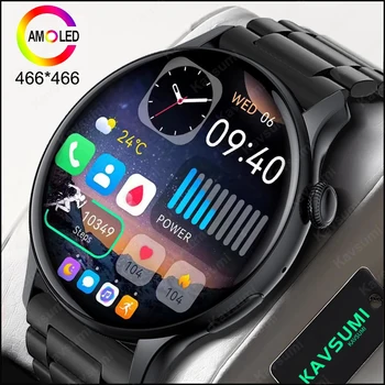 Naujas 466*466 Smartwatch Vyrai, 1.43 colio AMOLED Ekraną, Pasaulio Laikas 