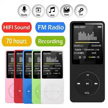 Naujas Bluetooth, Mp3, Muzikos Grotuvą Įkrovimo Lossless Nešiojamą Fm Radijo Išorės Ultra-plonas Studentų Mp3, Diktofonas, su Micrphone