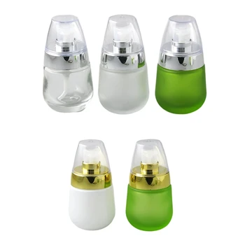 Naujas Dizainas 30ml 30cc 1oz stiklo losjonas butelį, aišku, žalio stiklo butelis su losjonas siurblys kosmetikos konteinerių 12pcs