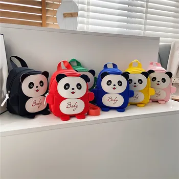 Naujas Mielas Panda 3-year-old Boys Girls Cartoon Vaikų Stabdžių Nuostolių Kuprinė Nailono Šviesos Smulkių Gyvūnų Mokyklos Krepšiai