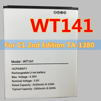 Naujas Originalus 3.8 V 2500mAh WT141 Telefono Baterija C1 2-asis Leidimas, TA-1380 Mobilusis Telefonas