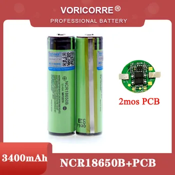 Naujas Originalus Saugomų 18650 NCR18650B Li-ion baterija 3.7 V, Su PCB 3400mAh Žibintuvėlį baterijos naudojimo