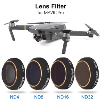 ND Filtrai Nustatyti 4Pcs ND4/8/16/32 Fotoaparato Objektyvo Filtras drone, filtras, DJI už DJI MAVIC Pro/Mavic Platinum Kamera Drone