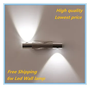 Nemokamas Pristatymas 6W Šiuolaikinės Aliuminio LED Sienos Žibintai lempa lempos namų dekoro tualetas, vonios kambario, miegamojo skaityti sienos lempos viešbutis žibintai