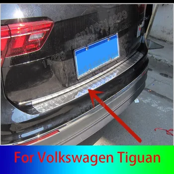 nerūdijančio plieno Galinis Bamperis Raštas Palangės šildomos Galinės guard Protektoriaus Plokštės Apdaila VW/Volkswagen Tiguan 2017 2018 2019 2020 2021