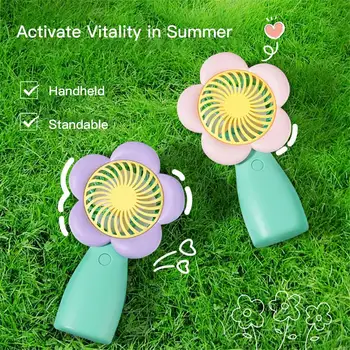 Nešiojamą Mini Ventiliatorius Naujas Stilius Mažų Šviežių Gėlių Įkrovimas USB Patogu Šviežių Įdomių Gerbėjai Šviesos Prabanga Šaldymo Prietaisai