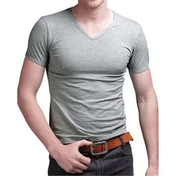 NĖRA.2 A1445 Vasaros nauji vyriški marškinėliai kieto spalvų slim tendencija atsitiktinis trumparankoviai mados