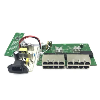 OEM Naujas modelis 16 Port Gigabit Switch module Darbalaukio RJ45 Ethernet Switch 10/100/1000mbps Lan Hub jungiklis 16 portas plokštė