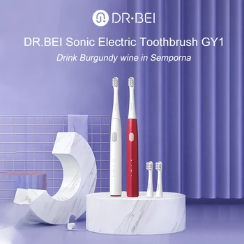 Originalus DR. Bei Sonic Elektros dantų šepetėlį Y1 Įkrovimo Vandeniui Automatinis Burnos Dantų Valymo su 2 Teptuku Galvos Suaugusiems