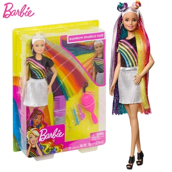Originalus Vaivorykštė Plaukų Princesė Barbie Lėlės Mados Gimtadienio Dovanos Barbie Priedai Drabužiai Mergaitėms Lėlės Bonecas Žaislai Vaikams