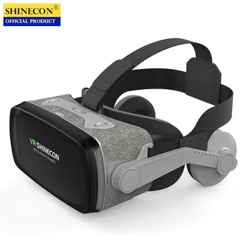Originalus VR Virtualios Realybės 3D Akiniai Lauke Stereo VR Google Kartono laisvų Rankų įranga Šalmas, 